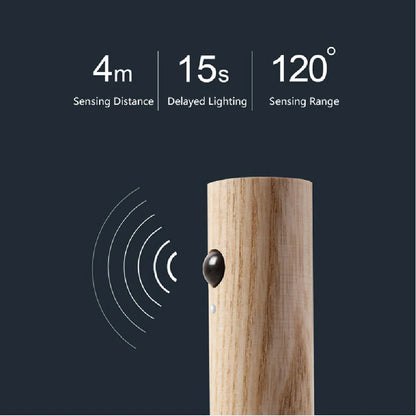 LED USB Magnetic Wood Wireless Night Light