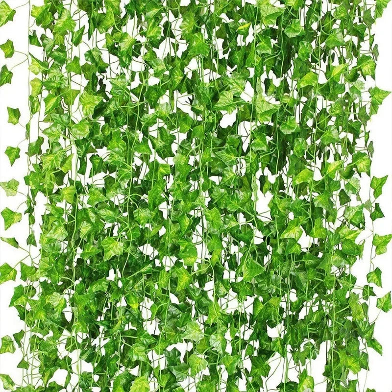 10/2M Artificial Plant Green Ivy Leaf For Garden