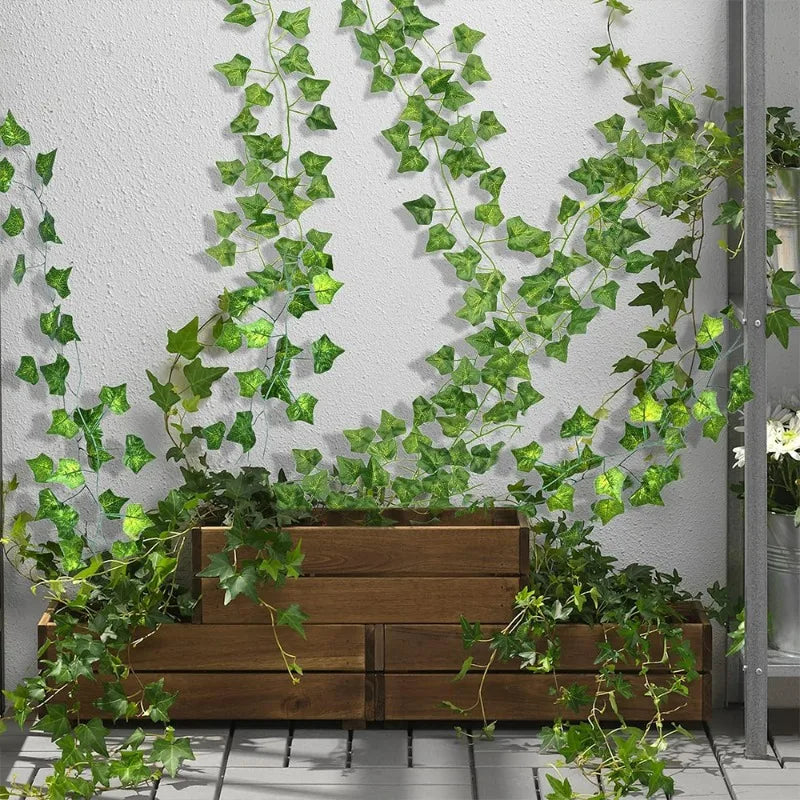 10/2M Artificial Plant Green Ivy Leaf For Garden