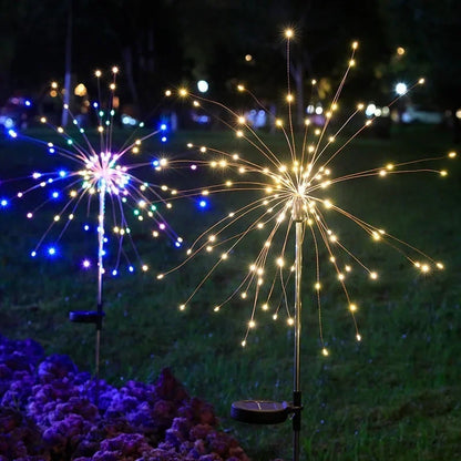 90-200LED Solar Firework Light Waterproof Outdoor Lighting Fairy String Light Christmas Solar Lights Garden Decoration