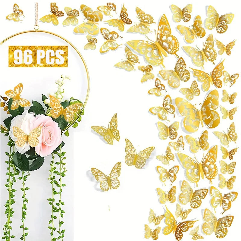 3D Hollow Butterfly Creative Wall Sticker Home