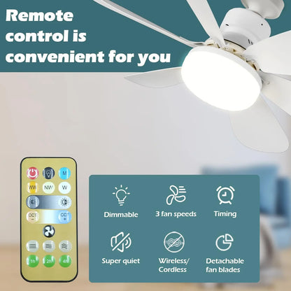 20.5-inch 40W ceiling fan with remote control