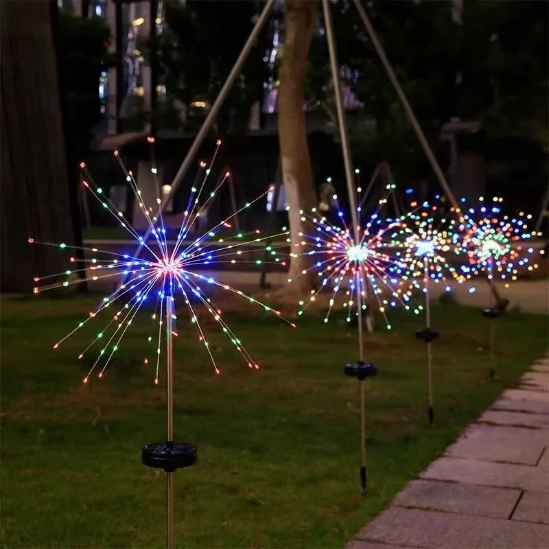 90-200LED Solar Firework Light Waterproof Outdoor Lighting Fairy String Light Christmas Solar Lights Garden Decoration