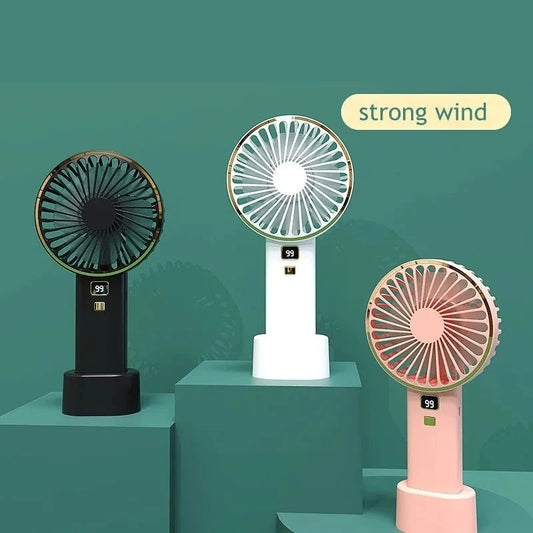 Portable Mini Fan with Smart LED