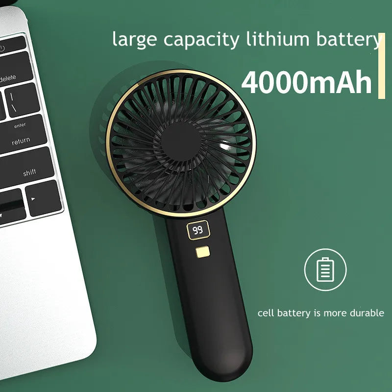 Portable Mini Fan with Smart LED